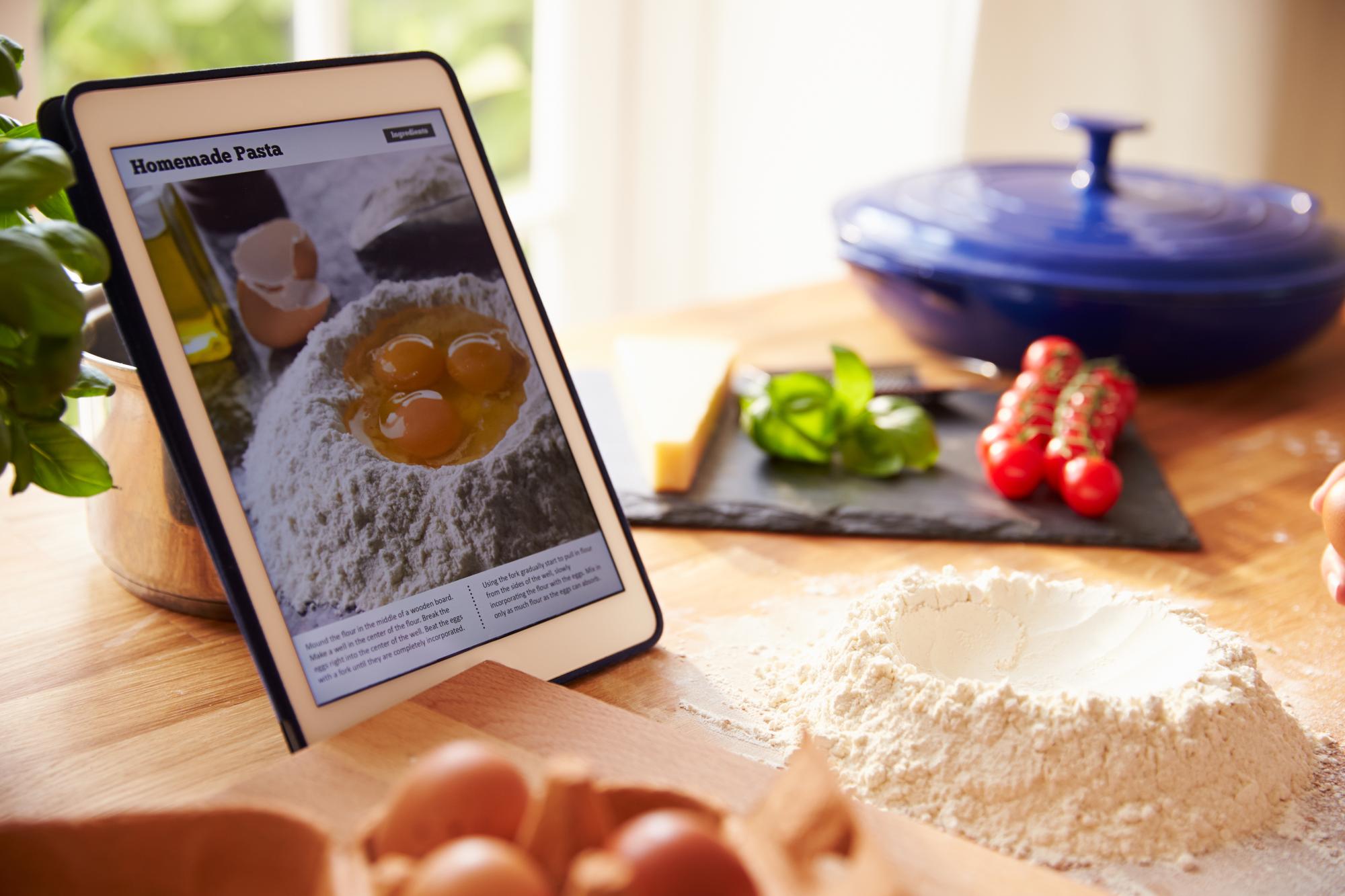 Set di ricette e schede in formato digitale